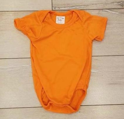 Baby Onesie 100% Polyester For Sublimation - In Stock Orange / 0-3
