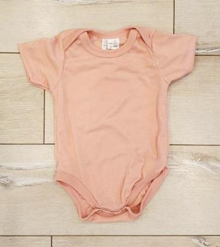 Baby Onesie 100% Polyester For Sublimation - In Stock Vintage Pink / 0-3