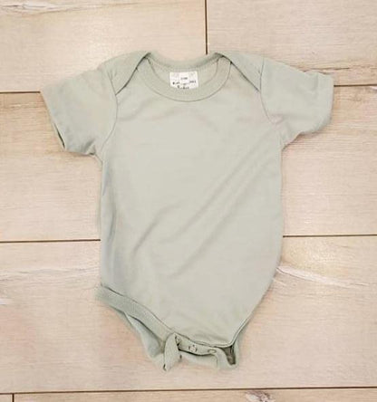 Baby Onesie 100% Polyester For Sublimation - In Stock Sage / 0-3
