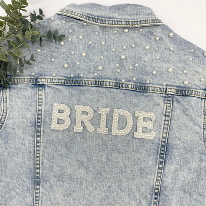 BRIDE Pearl Letter Patch