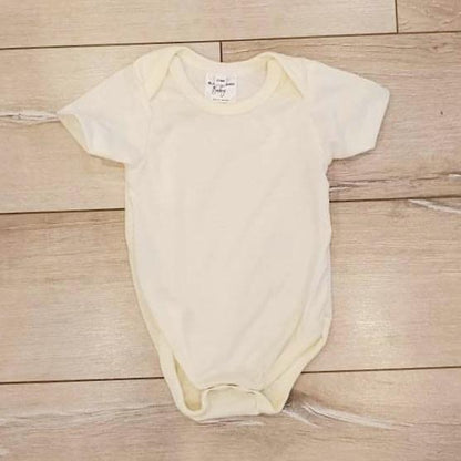 Baby Onesie 100% Polyester For Sublimation - In Stock Cream / 0-3