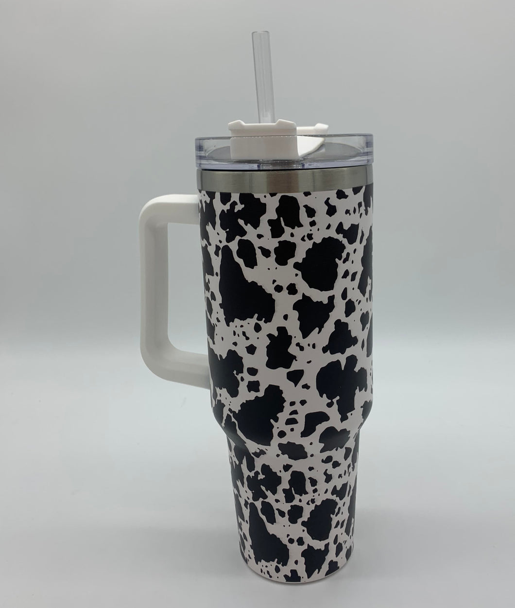 Cow Print 40oz Tumbler with Handle - PRE-ORDER