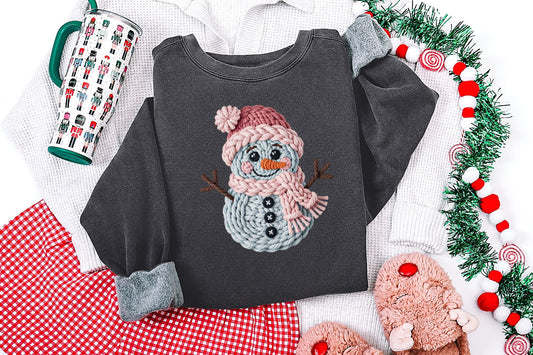 Knitted Snowman DTF Transfer - 1395