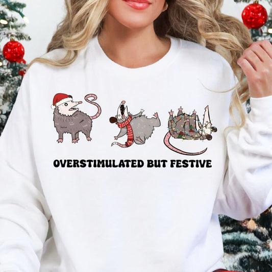 Overstimulated but Festive DTF Transfer - 1342