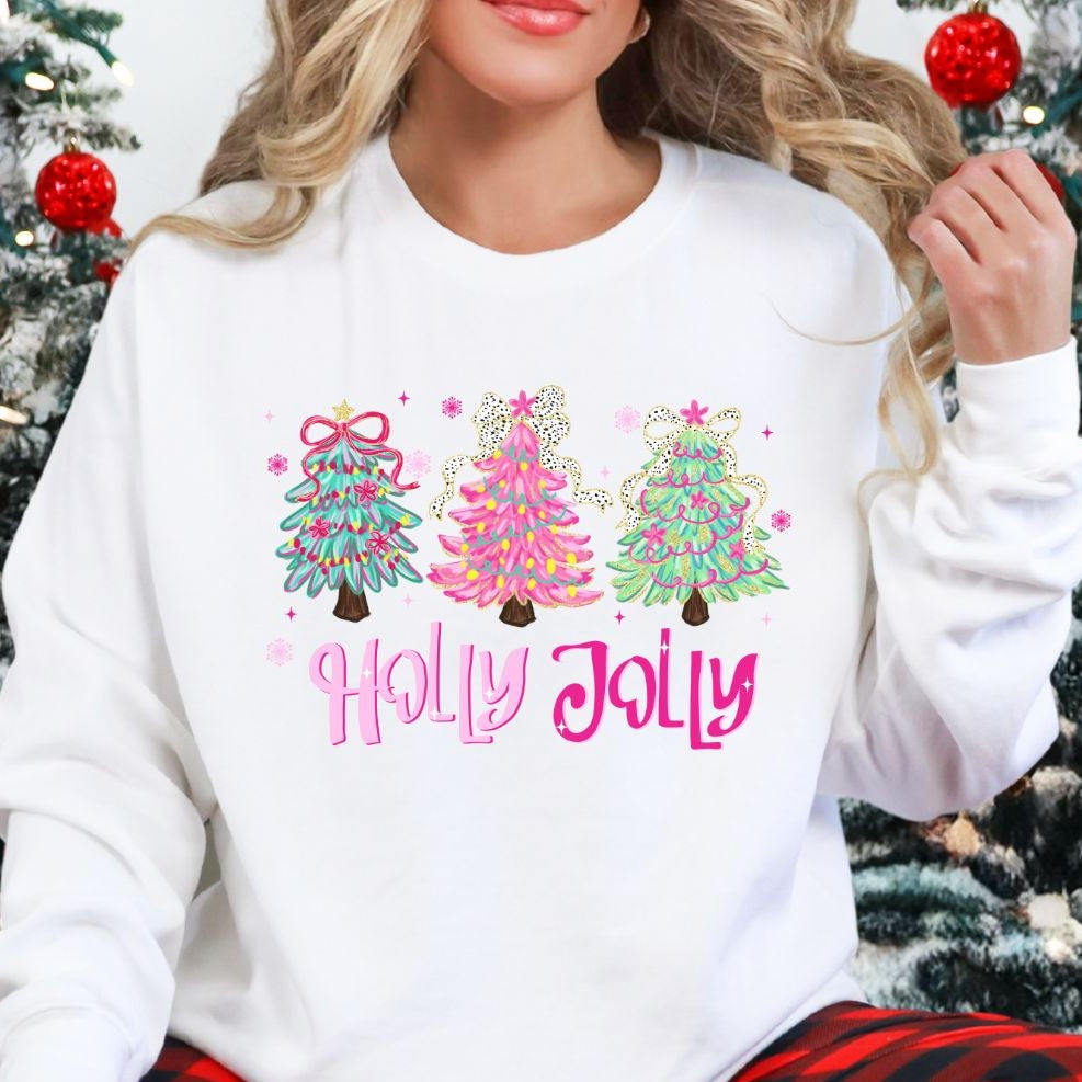 Holly Jolly Pink DTF Transfer - 1316