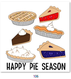 Happy Pie Season DTF Transfer - 106