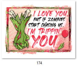 I Love You Zombie DTF Transfer - 174