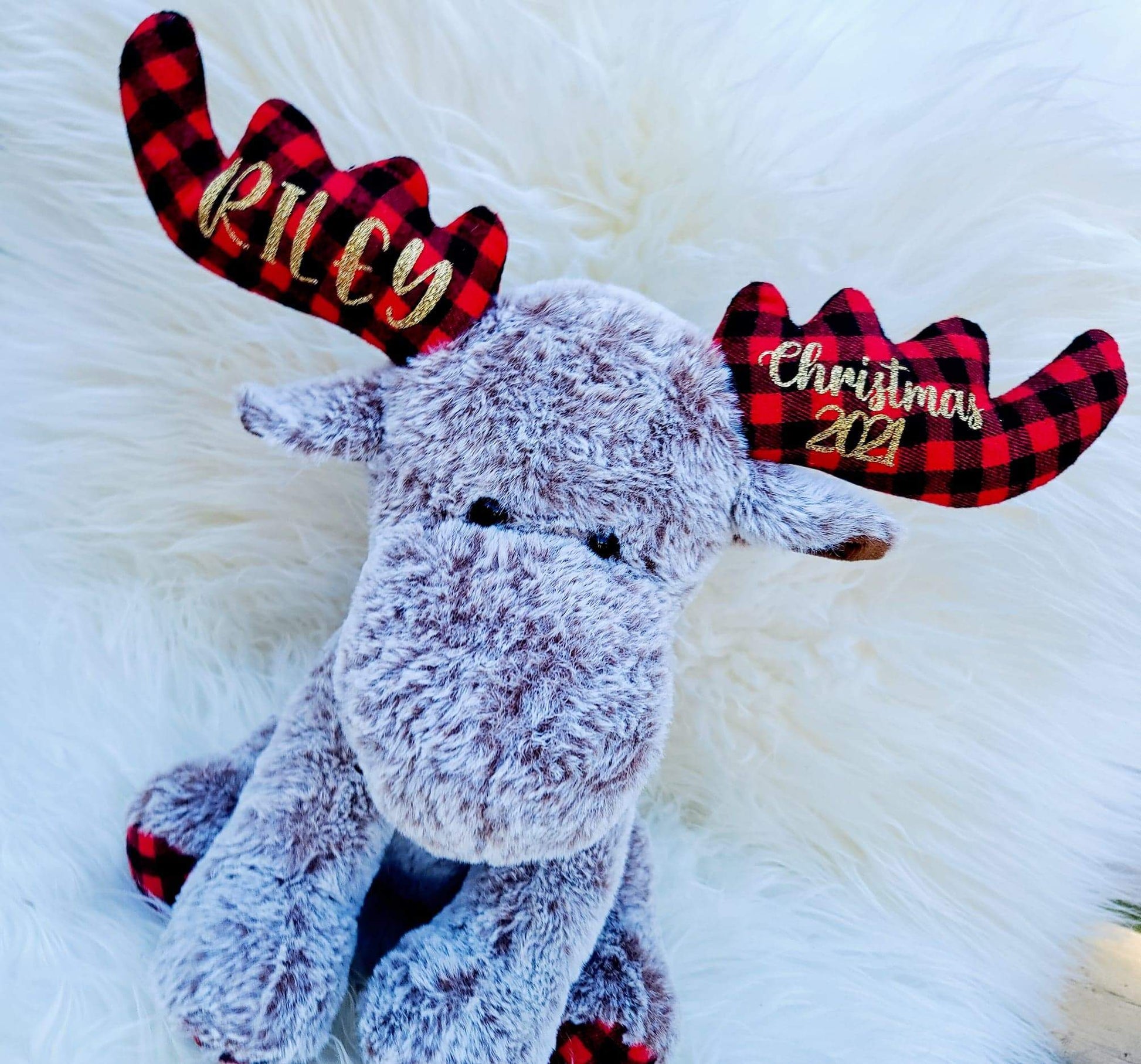 Christmas Moose Plush