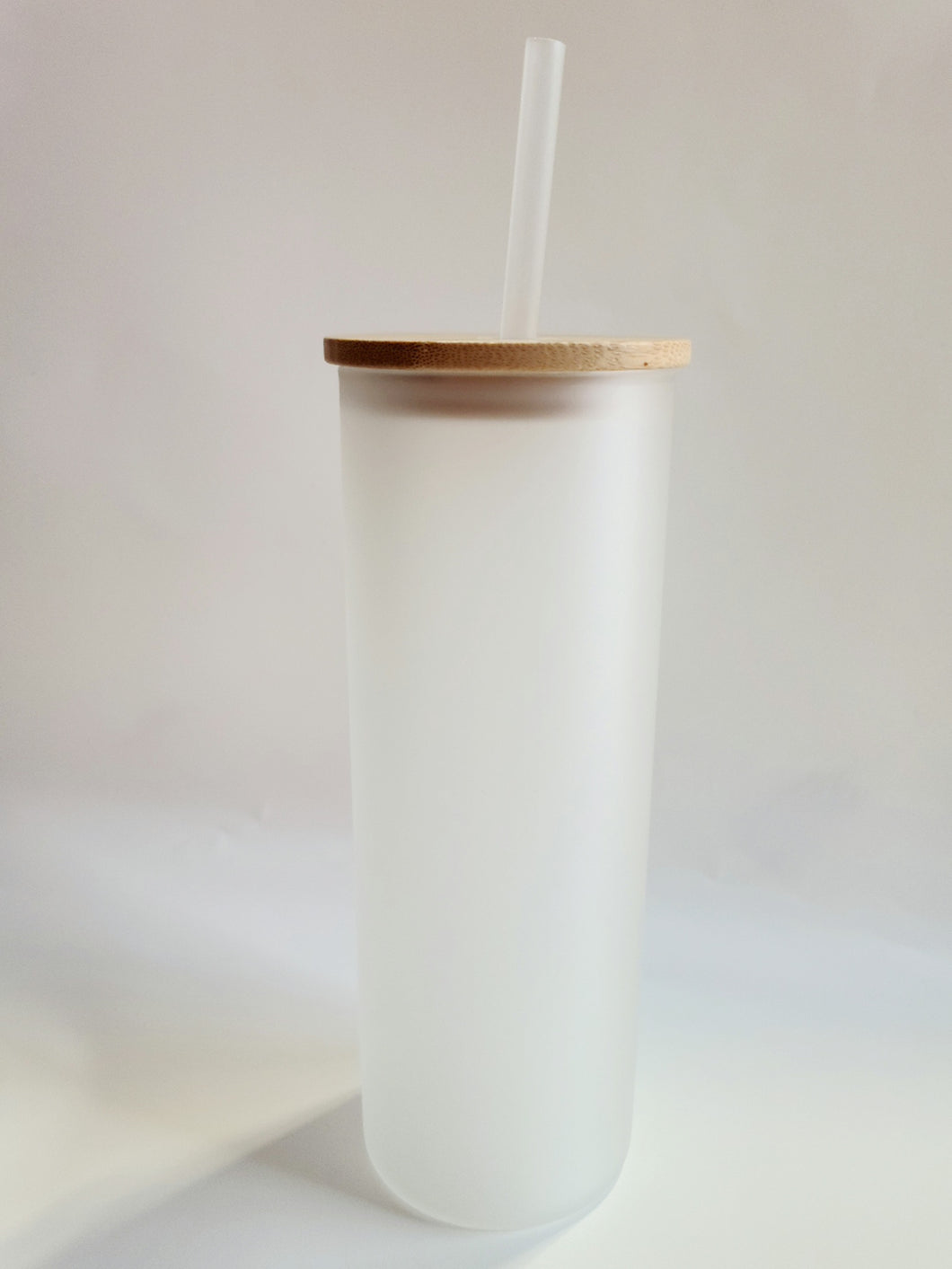 25oz Glass Bamboo tumbler for Sublimation - IN STOCK