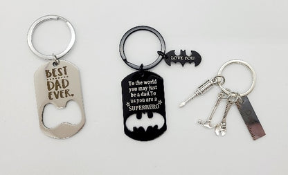 Fathers Day Keychains - In Stock