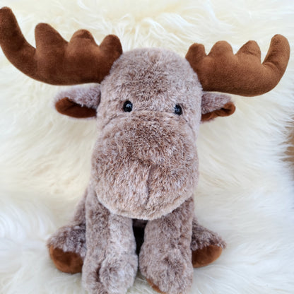 Christmas Moose BROWN Antlers Plush