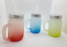 Load image into Gallery viewer, Mason Jar Coloured Beer Glass for Sublimation - IN STOCK
