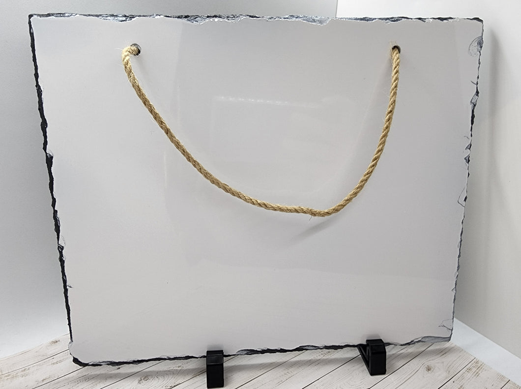 Hanging Photo Slate for Sublimation - With Rope