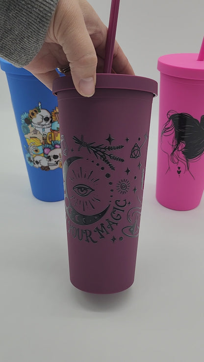 24oz plastic Tumbler 24oz- In Stock