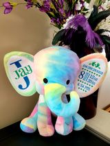 Plush Elephant - Birth Stat Elephant