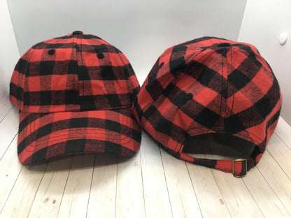 Plaid Hat - Criss Cross & Standard Backs - Clearance
