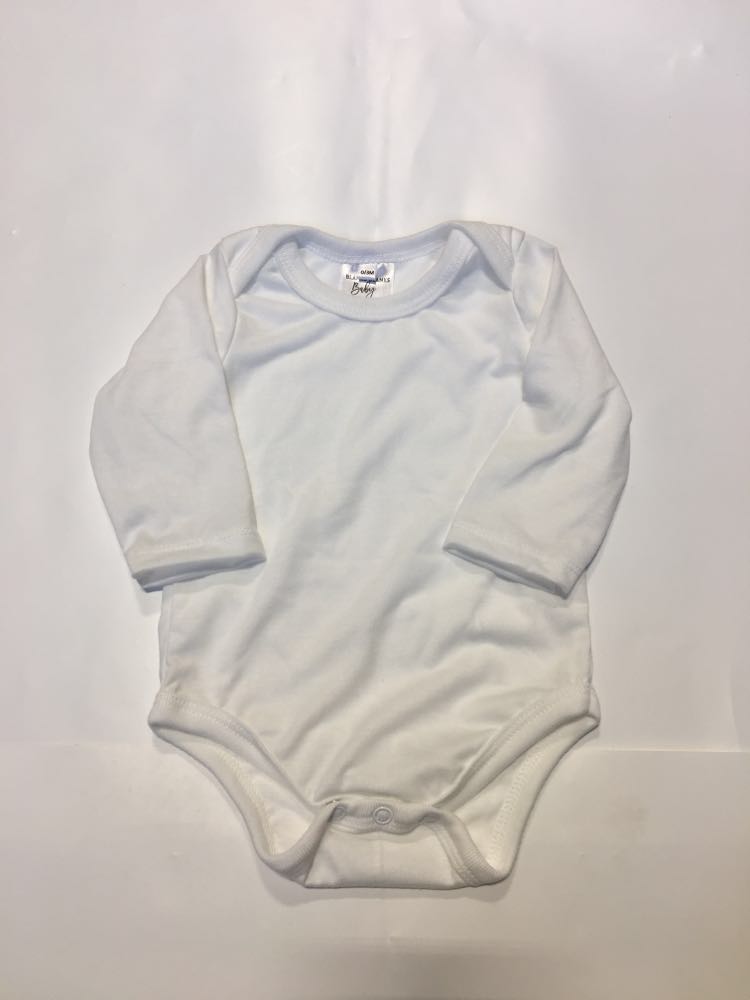 Long Sleeve ONESIE 100% Polyester for Sublimation IN STOCK