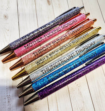 Load image into Gallery viewer, Vulgar Glitter Weekday Pens - IN STOCK
