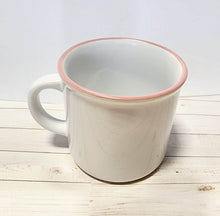 Load image into Gallery viewer, 10oz Ceramic Enamel Pink Rim Mug

