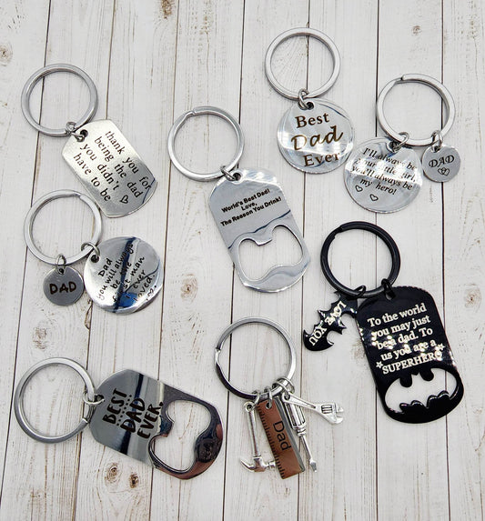 Fathers Day Keychains - In Stock