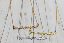 Load image into Gallery viewer, Cursive Stirling Silver MAMA/GRANDMA/MOM Necklace
