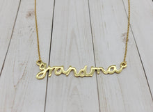 Load image into Gallery viewer, Cursive Stirling Silver MAMA/GRANDMA/MOM Necklace
