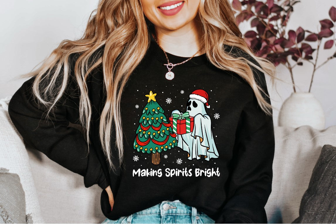 Making Spirits Bright DTF Transfer - 487