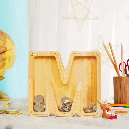 Letter Bank - Wooden Piggy Bank - In Stock