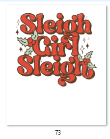 Sleigh Girl Sleigh DTF Transfer - 73