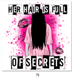 Her Hair Is Full Of Secrets DTF Transfer - 79