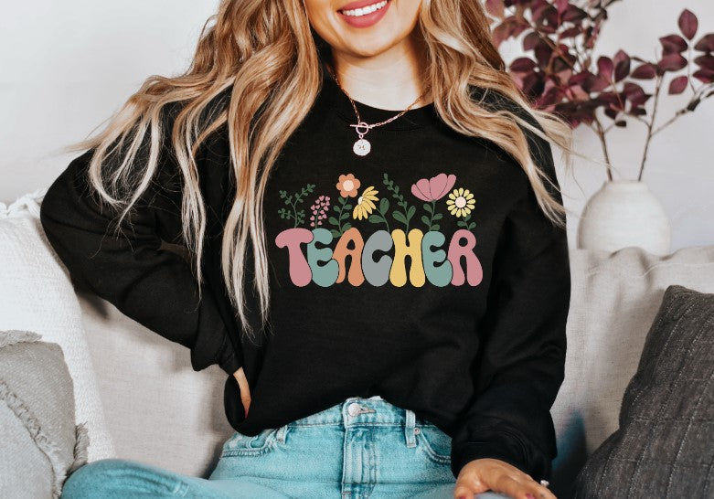 Teacher Flowers DTF Transfer - 434