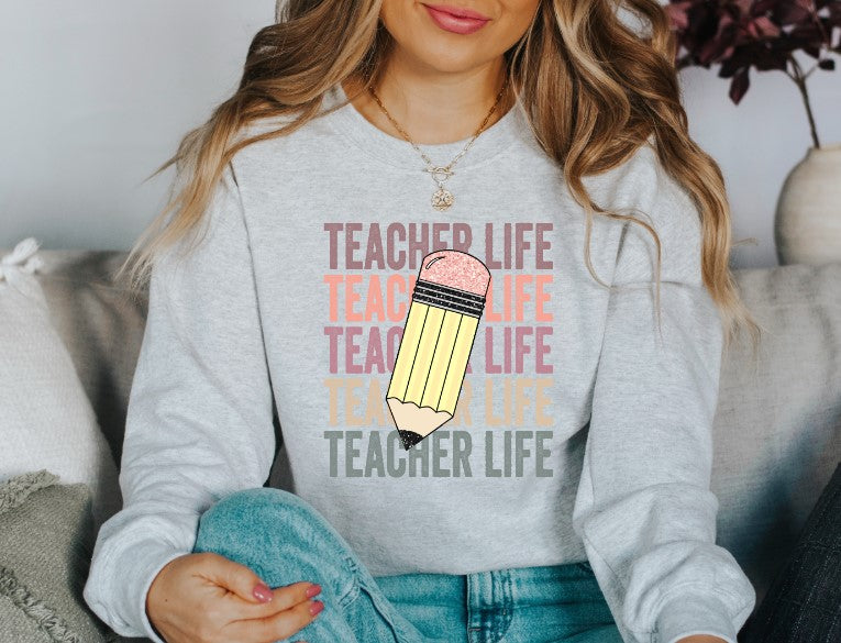 Teacher Life Pencil DTF Transfer - 581