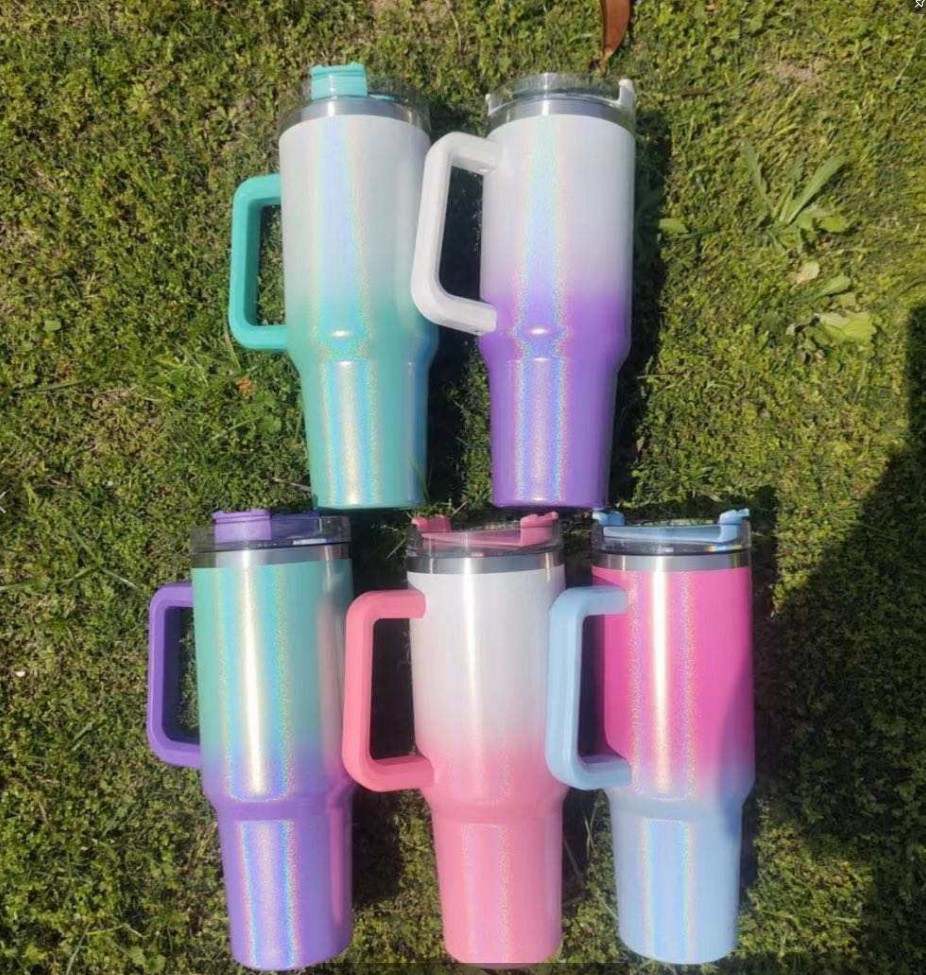 Shimmer Ombre Sublimation 40oz Tumblers