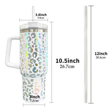 Load image into Gallery viewer, IRIDESCENT Leopard 40oz Tumbler with Handle
