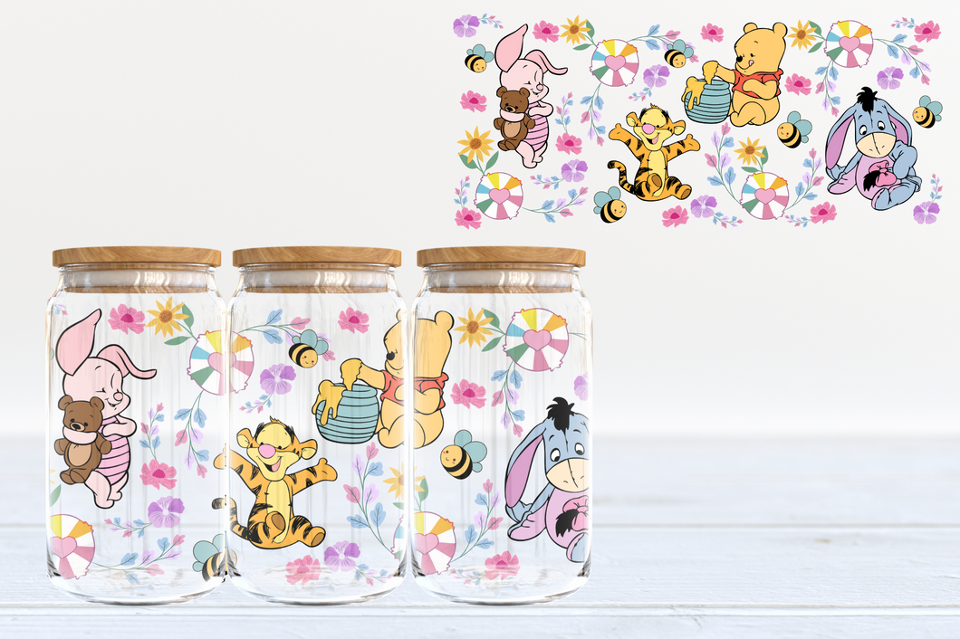 Baby Pooh UV DTF 16oz Cup Wrap #57 - IN STOCK