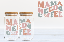 Load image into Gallery viewer, Mama Needs Coffee Retro 3x4&quot; UV DTF
