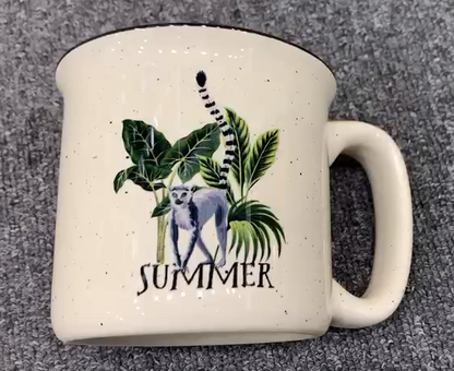 Patterned Ceramic Enamel Mug for Sublimation - IN STOCK