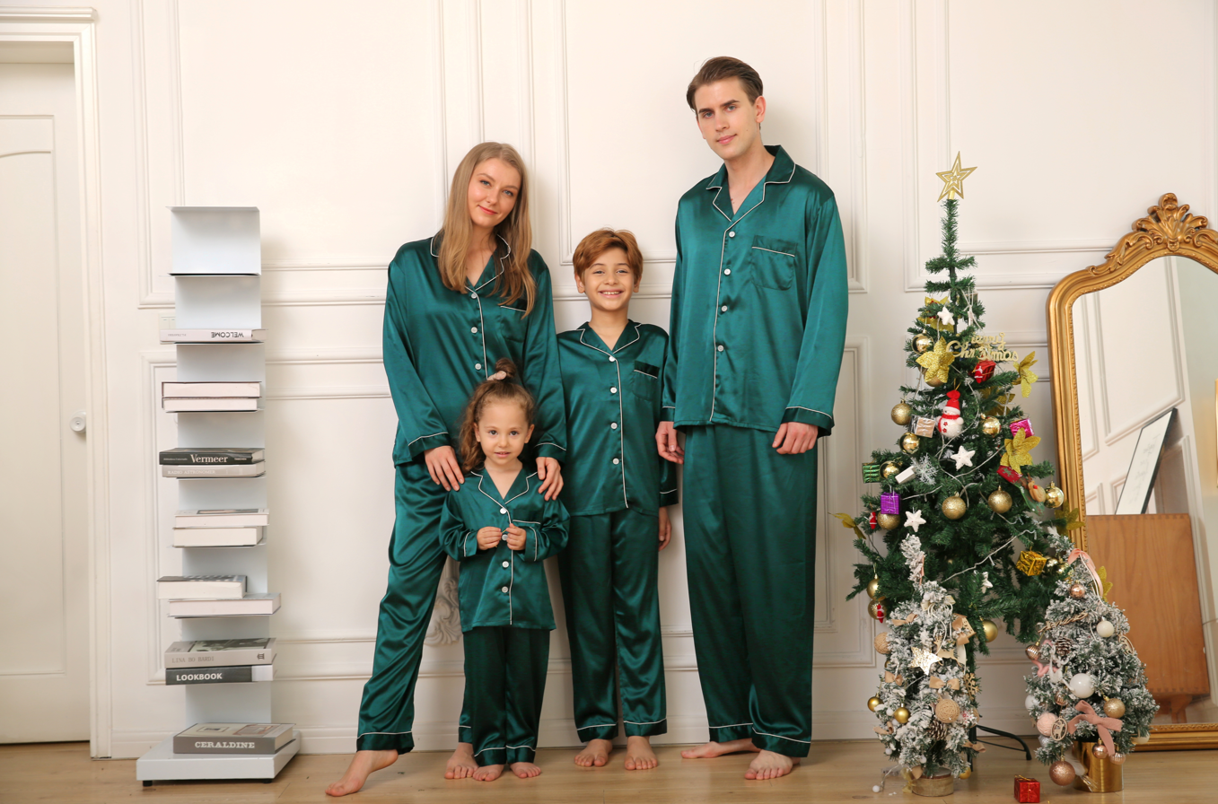 Satin family pajamas hotsell