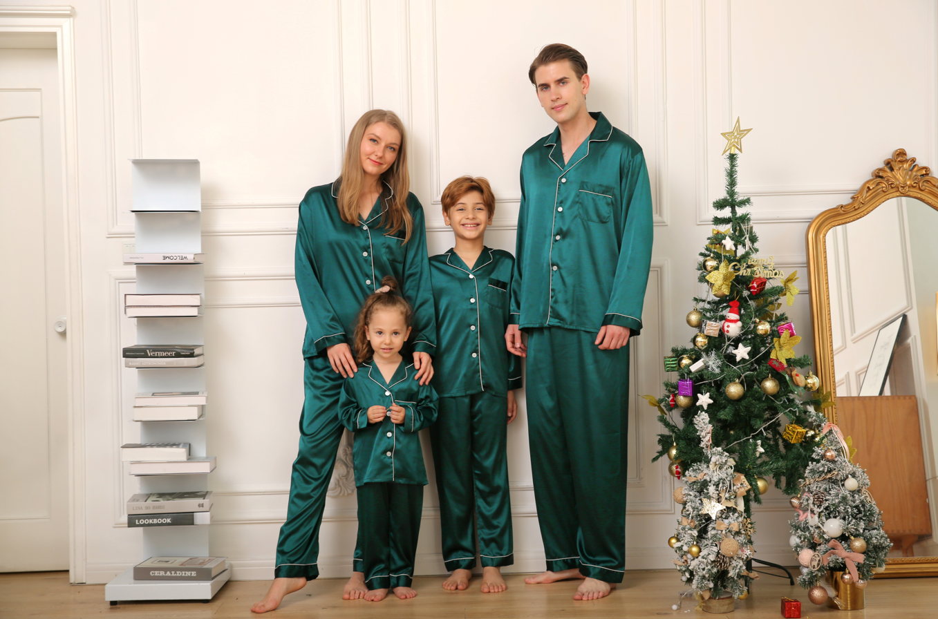 Satin Feel 100% Polyester Family PJ Sets