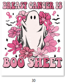 Breast Cancer is Boo Sheet DTF Transfer - 30