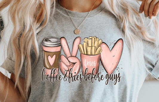 Coffee & Fries are better than guys DTF Transfer - 786