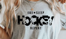 Load image into Gallery viewer, Eat Sleep Hockey Repeat DTF Transfer - 701
