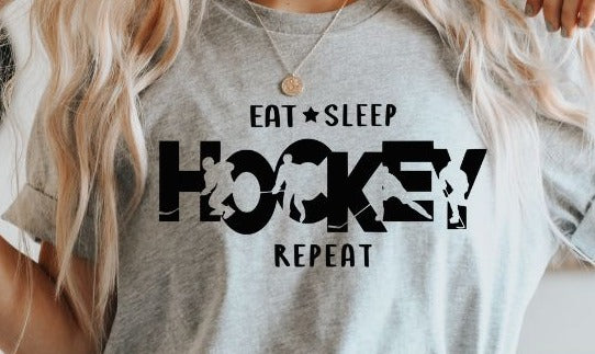 Eat Sleep Hockey Repeat DTF Transfer - 701