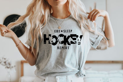 Eat Sleep Hockey Repeat DTF Transfer - 701