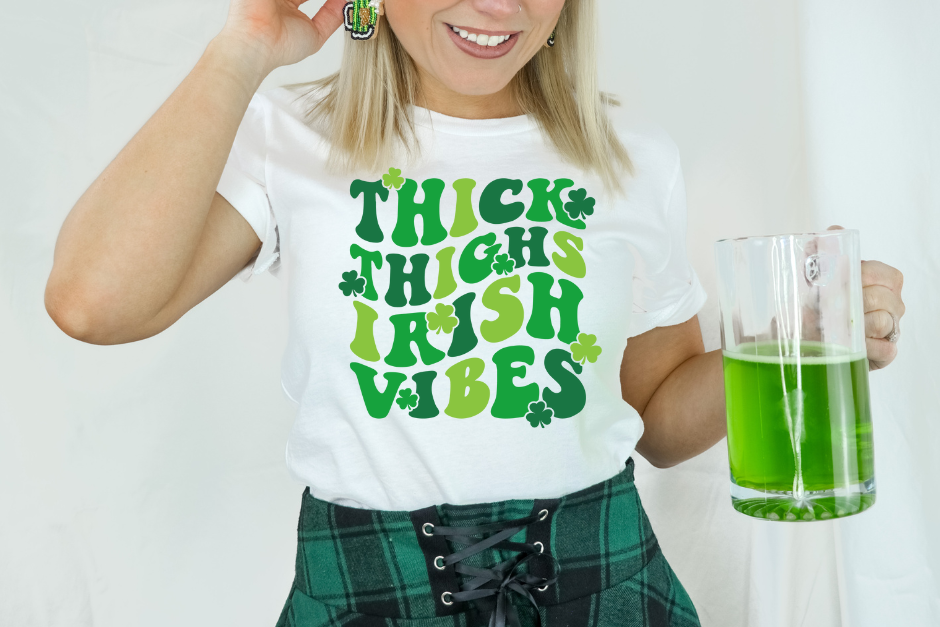 Thick Thighs Irish Vibes DTF Transfer - 1040