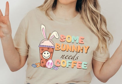 Some Bunny Needs Coffee DTF Transfer - 1064