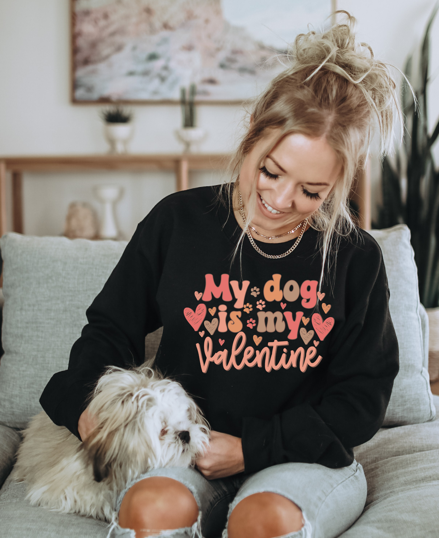 My Dog is my Valentine DTF Transfer - 814