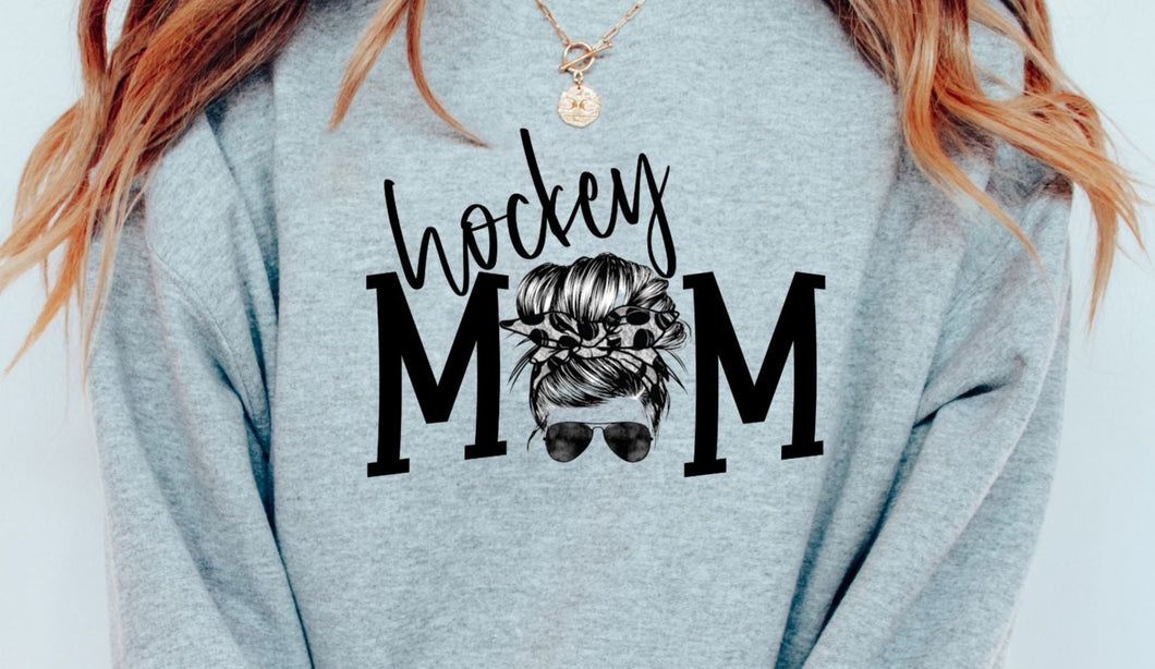 Hockey Mom Bun DTF Transfer - 676