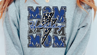 Hockey Mom Repeat Blue DTF Transfer - 668