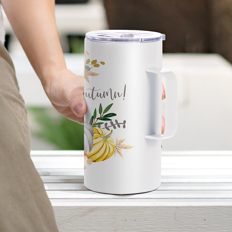 20oz Handle "Fatty" Straight Sublimation Tumbler - in stock